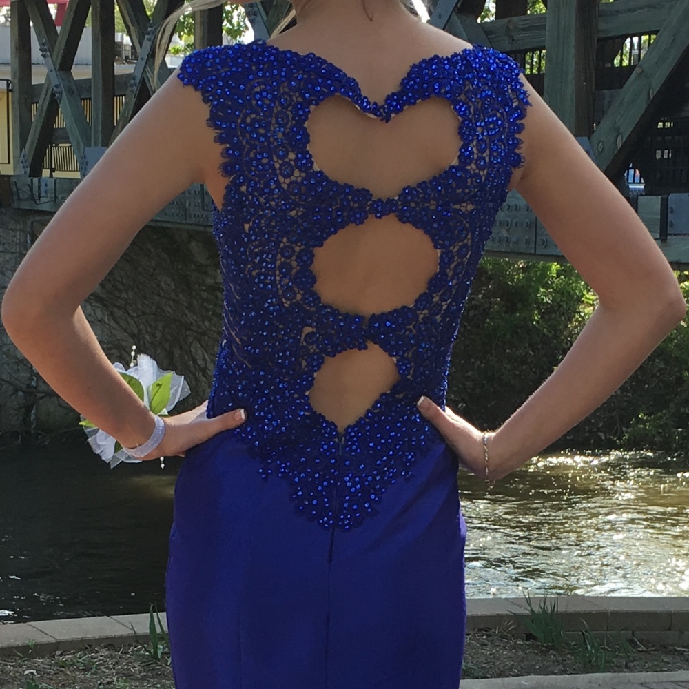 Royal blue prom dress - Picture 4 of 8